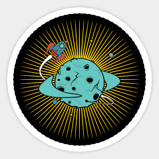 Space Cadet In Orbit Sticker